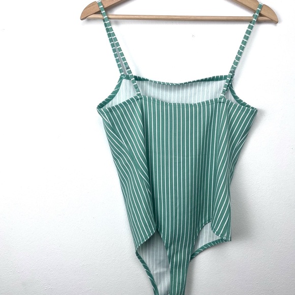 BCBGeneration, bodysuit, striped, green, size S, small, new with tags, 60s fashi - Picture 5 of 5